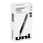 uniball Signo 207 Gel Pen, Retractable, Micro 0.5 mm, Black Ink, Smoke/Black Barrel, Dozen (UBC61255) View Product Image