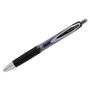 uniball Signo 207 Gel Pen, Retractable, Fine 0.5 mm, Black Ink, Smoke/Black Barrel, Dozen