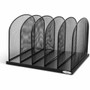 Safco Mesh Desk Organizers - 5 Compartment(s) - Compartment Size : 2" - 8.25" Height x 12.50" Width x 11.25" Depth - Desktop - Powder Coated