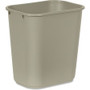 Rubbermaid Commercial 28 QT Medium Deskside Wastebasket - 7 gal Capacity - Rectangular - Durable, Dent Resistant, Rust Resistant, Easy to Clean - 15" Height x 10.5" Width x 14.5" Depth - Plastic - (RCP295600BG)
