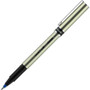 uniball Deluxe Rollerball Pen, Stick, Fine 0.7 mm, Blue Ink, Champagne/Black/Blue Barrel, Dozen