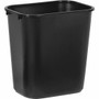 Rubbermaid Commercial 28 QT Medium Deskside Wastebasket - 7 gal Capacity - Rectangular - Durable, Dent Resistant, Rust Resistant, Easy to Clean - 15" Height x 10.5" Width x 14.5" Depth - Plastic - (RCP295600BK)