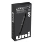 uniball 207 Plus+ Gel Pen, Retractable, Medium 0.7 mm, Black Ink, Black Barrel, Dozen