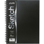 UCreate Poly Cover Sketch Book - 75 Sheets - Spiral - 70 lb Basis Weight - 12" x 9" Sheet Size - 12" Width x 9" Depth