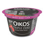 OIKOS Triple Zero Blended Greek Nonfat Yogurt, 5.3 oz, Strawberry/Mixed Berry/Vanilla, 18/Carton