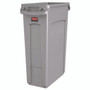 Rubbermaid Commercial Slim Jim with Venting Channels, 23 gal, Plastic, Gray