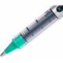 uniball VISION Roller Ball Pen, Stick, Fine 0.7 mm, Evergreen Ink, Gray Barrel, Dozen (UBC60386) View Product Image