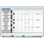Quartet Matrix 15-employee In/Out Board - 16" Board Height x 23" Board Width - White Natural Cork Surface - Magnetic, Durable - Silver Frame
