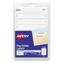 Avery Permanent File Folder Labels - 11/16" Width x 3 7/16" Length - Permanent Adhesive - Rectangle - Laser, Inkjet - White