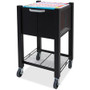 Vertiflex InstaCart Sidekick File Cart - 4 Casters - 2.75" Caster Size - Steel - 15.50" Width x 13.75" Depth x 26.25" Height - Black
