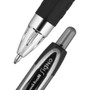 uniball Signo 207 Gel Pen, Retractable, Bold 1 mm, Black Ink, Smoke/Black Barrel, Dozen