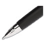 uniball Signo 207 Gel Pen, Retractable, Bold 1 mm, Black Ink, Smoke/Black Barrel, Dozen