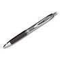 uniball Signo 207 Gel Pen, Retractable, Bold 1 mm, Black Ink, Smoke/Black Barrel, Dozen