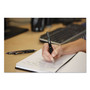 uniball Signo 207 Gel Pen, Retractable, Bold 1 mm, Black Ink, Smoke/Black Barrel, Dozen