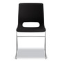 HON Motivate High-Density Stacking Chair, Supports Up to 300 lb, 17.75" Seat Height, Onyx Seat, Black Back, Chrome Base, 4/Carton