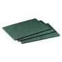 Scotch-Brite PROFESSIONAL Commercial Scouring Pad 96, 6 x 9, Green, 10/Pack (MMM96CC) View Product Image