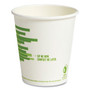 Perk Eco-ID Compostable Paper Hot Cups, 10 oz, White/Green, 50/Pack
