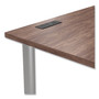 Union & Scale Essentials Writing Table-Desk with Integrated Power Management, 59.7" x 29.3" x 28.8", Espresso/Aluminum