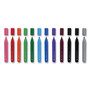 TRU RED Permanent Marker, Tank-Style, Medium Chisel Tip, Assorted Colors, 12/Pack