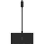 Belkin USB-C Multimedia + Charge Adapter, 4K HDMI/USB-A/USB-C/VGA, 4.9 ft, Black
