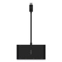 Belkin USB-C Multimedia + Charge Adapter, 4K HDMI/USB-A/USB-C/VGA, 4.9 ft, Black