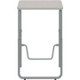 Safco AlphaBetter 2.0 Height-Adjustable Student Desk with Pendulum Bar, 27.75" x 19.75" x 29" to 43", Pebble Gray