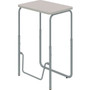 Safco AlphaBetter 2.0 Height-Adjustable Student Desk with Pendulum Bar, 27.75" x 19.75" x 29" to 43", Pebble Gray