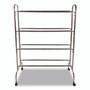 Champion Sports Powder-Coated Ball Cart, Metal, 132 lb Capacity, 17 x 41 x 53, Silver