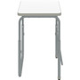 Safco AlphaBetter 2.0 Height-Adjust Student Desk with Pendulum Bar, 27.75 x 19.75 x 22 to 30, Dry Erase