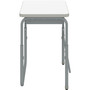 Safco AlphaBetter 2.0 Height-Adjustable Student Desk with Pendulum Bar and Book Box, 27.75 x 19.75 x 22 to 30, Dry Erase