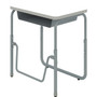 Safco AlphaBetter 2.0 Height-Adjustable Student Desk with Pendulum Bar and Book Box, 27.75 x 19.75 x 22 to 30, Dry Erase
