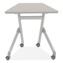 Safco Learn Nesting Trapezoid Desk, 32.83" x 22.25" to 29.5", Gray