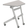Safco Learn Nesting Trapezoid Desk, 32.83" x 22.25" to 29.5", Gray