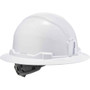 Ergodyne 8971 Full Brim Hard Hat - Recommended for: Construction, Utility, Oil & Gas, Construction, Forestry, Mining, General Purpose - Moisture, Odor, Sun, Rain, Overhead Falling Objects, Head, Eye, Neck Protection