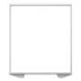 Ghent Floor Partition with Aluminum Frame, 48.06 x 2.04 x 53.86, White