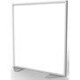 Ghent Floor Partition with Aluminum Frame, 48.06 x 2.04 x 53.86, White