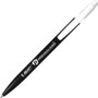 BIC PrevaGuard Round Stic Ballpoint Pen, Stick, Medium 1 mm, Black Ink, Black Barrel, 8/Pack