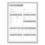 Ghent Patient Room Magnetic Whiteboard, Hospital Patient Chart, 18.5" x 24.5", White/Gray Surface, Satin Aluminum Frame