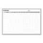 Ghent In/Out Magnetic Whiteboard, Personnel In/Out Tracking Chart, 36" x 24", White/Gray Surface, Satin Aluminum Frame