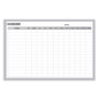 Ghent In/Out Magnetic Whiteboard, Personnel In/Out Tracking Chart, 96.5" x 48.5", White/Gray Surface, Satin Aluminum Frame
