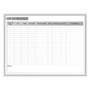 Ghent OR Schedule Magnetic Whiteboard, Operating Room Scheduling Chart, 48.5" x 36.5", White/Gray Surface, Satin Aluminum Frame