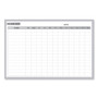 Ghent In/Out Magnetic Whiteboard, Personnel In/Out Tracking Chart, 48.5" x 36.5", White/Gray Surface, Satin Aluminum Frame