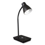 OttLite Wellness Series Infuse LED Desk Lamp with Wireless and USB Charging, 15.5" High, Black