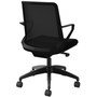 HON Cliq Office Chair, Supports Up to 300 lb, 17" to 22" Seat Height, Black Seat, Black Back, Black Base