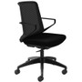 HON Cliq Office Chair, Supports Up to 300 lb, 17" to 22" Seat Height, Black Seat, Black Back, Black Base