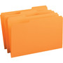 Smead Reinforced Top Tab Colored File Folders, 1/3-Cut Tabs: Assorted, Legal Size, 0.75" Expansion, Orange, 100/Box