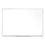 Ghent Non-Magnetic Whiteboard with Aluminum Frame, 96.63" x 48.47", White Surface, Satin Aluminum Frame