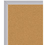 Ghent Aluminum-Frame Natural Corkboard, 24" x 18", Tan Surface, Satin Aluminum Frame