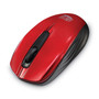 Adesso iMouse S50 Wireless Mini Mouse, 2.4 GHz Frequency/33 ft Wireless Range, Left/Right Hand Use, Red