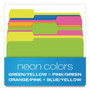 Pendaflex Glow Twisted 3-Tab File Folder, 1/3-Cut Tabs: Assorted, Letter Size, 0.25" Expansion, Assorted Colors, 12/Pack
